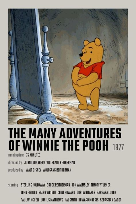 The Many Adventures of Winnie the Pooh Movie Poster Winnie The Pooh Movie, Old Disney Movies, Winnie The Pooh Cartoon, Disney Movie Posters, Movie To Watch List, Friends Poster, Disney Posters, Childhood Movies, Disney Books