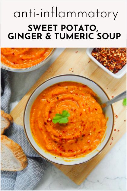 Turmeric Soup, Ginger Soup, Turmeric Recipes, Hearty Soup, Potato Vegetable, Ginger Turmeric, Sweet Potato Soup, Chilli Flakes, Hearty Soups