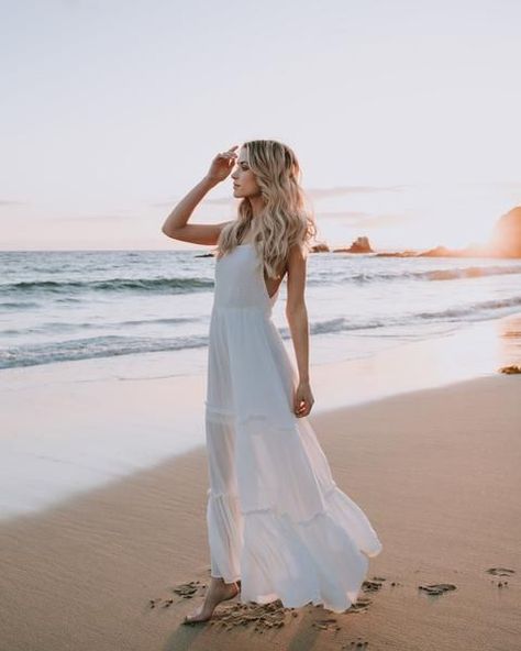 Ethereal Tiered Smocked Maxi Dress $54 Beach Dress Photoshoot, Sorority Photoshoot, Beach Photoshoot Ideas, Beach Shots, Smocked Maxi Dress, Photoshoot Pose, Portrait Model, Pose Fotografi, Summer Photoshoot