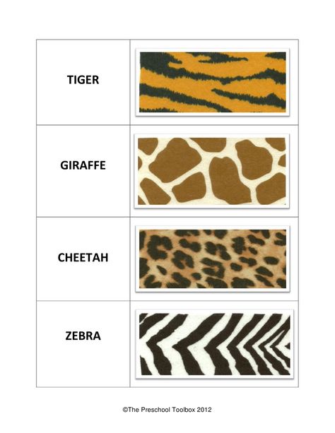 Animal Words and Animal Prints Matching Game for Preschool and Kindergarten - accompanies post at: http://www.squidoo.com/zoo-themed-activities-for-preschool-and-kindergarten Animal Pattern Activities Preschool, Zoo Animal Activities For Preschool Free Printable, Zoo Animal Math Activities For Preschool, Zoo Animal Learning Activities, African Animal Activities For Preschool, Jungle Animals Math Activities, Zoo Animal Activities, Preschool Zoo Theme, Dear Zoo