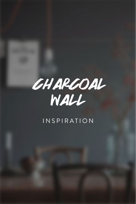 Ready to create a cozy space full of drama?  Get inspired by these dark spaces featuring charcoal walls.  Click to get read the post. Dark Grey Feature Wall, Charcoal Living Rooms, Grey Feature Wall, Charcoal Wall, Dark Gray Bedroom, Dark Grey Living Room, Dark Accent Walls, Grey Walls Living Room, Charcoal Walls