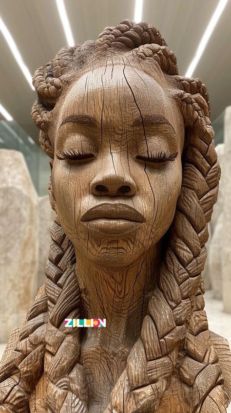 Best Greige Paint, Best Greige, African Wood Carvings, Makeup Bag Organizer, Afrofuturism Art, Greige Paint, African Women Art, Make Up Pouch, Contemporary African Art