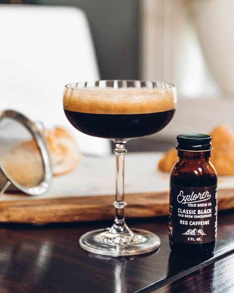 Classic Cold Brew Martini Recipe – Explorer Cold Brew Espresso Martini Cold Brew, Cold Brew Martini Recipe, Cold Brew Espresso Martini, Espresso Martini With Cold Brew, Cold Brew Cocktail, Cold Brew Martini, Cold Brew Concentrate, Espresso Martini Recipe, Salted Carmel