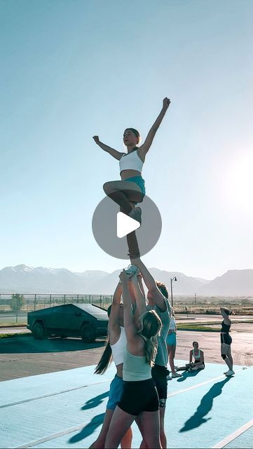 Westlake High School Coed Cheer ⟡ on Instagram: "heads above the clouds after our first practice with @dta_tumbling !! 💙🌩️

#westlakehighcheer #westlakehighschool #cheer #utahstate #cheerleading #cheerstunt #coedstunting #stunting #groupstunt #cheerpyramids #cheerleaders #stunting #allgirlallday #coedpyramid #coed #stunt #stunts #tuck #summer #coedstunting #cheerbasket #cheeryourheartout #cheertryouts #backhandspring #utah #ut #utahhighschool #highschool #highschoolcheer" Cheer Pyramids, Westlake High School, Cheer Tryouts, Back Handspring, High School Cheer, Cheer Stunts, Above The Clouds, West Lake, The Clouds