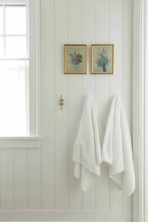 Nantucket Beach House, Cozy Beach Cottage, White Bathroom Ideas, All White Bathroom, Bathroom Window Treatments, Ideas For Organizing, Iron Bed Frame, Buy Curtains, Cottage Bathroom