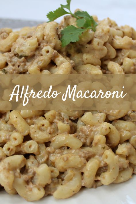 Ground Beef Alfredo Recipes, Macaroni Noodle Recipes, Alfredo Macaroni, Alfredo Pasta Recipes Easy, Spicy Alfredo, Elbow Macaroni Recipes, Indian Style Pasta, Pasta Indian Style, Noodle Recipes Homemade