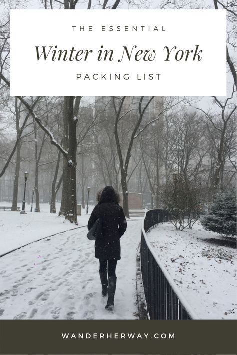 New York Packing List, Winter Vacation Packing, Winter Trip Packing List, Winter Vacation Packing List, Weekend Trip Packing, Winter Travel Packing, Winter In New York, New York City Christmas, Winter Packing List