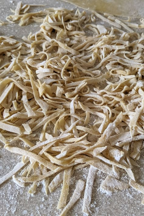 How to Make Old-Fashioned Homemade Noodles - Blessed Beyond Crazy Homemade Noodles For Thanksgiving, Homemade Noodles Grandmas, Egg Noodle Recipes Homemade, Homemade Soup Noodles, Homeade Noodles, Thanksgiving Noodles, Homemade Noodle Recipes, Easy Homemade Noodles, German Noodles