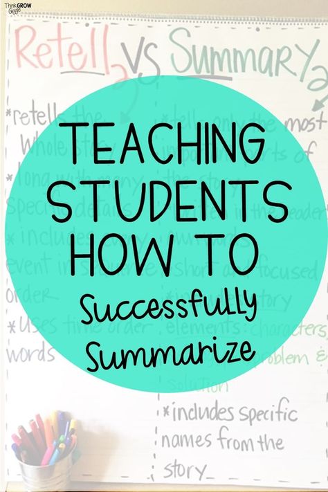 Teaching Summary Writing, Teaching Summarizing, Teaching Summary, Summarizing Activities, Classroom Organizer, Book Lessons, Small Group Intervention, Science Literacy, Summary Writing