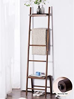 Ladder Towel Racks, Towel Drying Rack, Black Towel Bar, Standing Towel Rack, Bamboo Ladders, Bathroom Ladder, Bedroom Brown, Free Standing Towel Rack, Wall Mounted Towel Holder