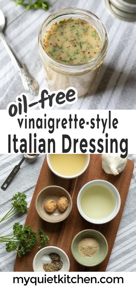 Non Oil Salad Dressing, Oil Free Salt Free Salad Dressing, No Oil Vegan Dressing, Oil Free Vinaigrette, Oil Free Italian Dressing Vegan, Healthy Salad Dressing No Oil, Noom Salad Dressing Recipe, Oil Free Salad Dressing Vegan, Low Fat Vinaigrette Recipe