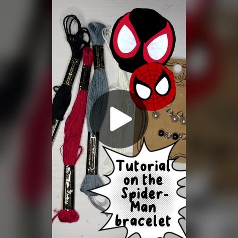 Spiderman Bracelet Tutorial, Spiderman Bracelet, Miles Spiderman, Bracelet Tutorial, Wristbands, Bracelets For Men, Make Your Day, Spiderman, Macrame