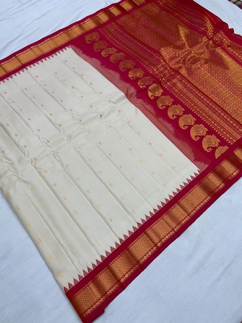 Pure GADWAL SILK SAREES Kanakavalli Sarees Silk, Gadwal Pattu Sarees Latest, Mangalagiri Pattu Sarees With Price, Red And White Saree, Gadwal Pattu Sarees Latest With Price, Gadwal Silk Sarees, Kuppadam Pattu Sarees With Price, Gadwal Pattu Sarees, Gadwal Sarees