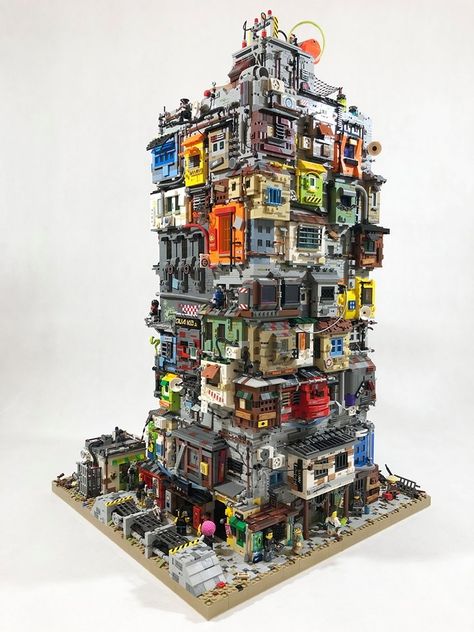 Big Lego Sets, Lego Cyberpunk, Lego Ninjago City, Big Lego, Chihiro Y Haku, Lego Sculptures, Lego Modular, Amazing Lego Creations, Lego Craft