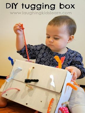 This project is so simple you will be surprised at how entertained it keeps older babies and young toddlers. I will admit, for as long as I have worked with kids of all ages, I had never heard of a… Activities For Babies Under One, Diy Baby Toys, Maluchy Montessori, Baby Sensory Play, Baby Toys Diy, Baby Play Activities, Nursery Activities, Baby Learning Activities, Aktivitas Montessori