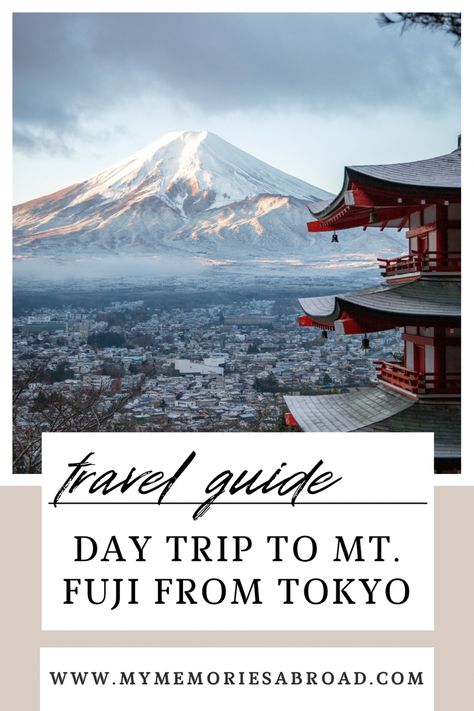 A day trip to Mount Fuji from the bustle of Tokyo is a fantastic way to experience the iconic Japanese landmark and its breathtaking surroundings. Click to find out how to take a day trip to one of Japans most iconic landmarks. #japan #japantravel #travel #travelguide #mtfuji Mt Fugi Japan, Tokyo Mount Fuji, Mt Fuji Day Trip From Tokyo, My Fuji Japan, Japan Mount Fuji, Mt Fuji Japan, Mount Fuji Japan, Japan Travel Destinations, 1 Day Trip