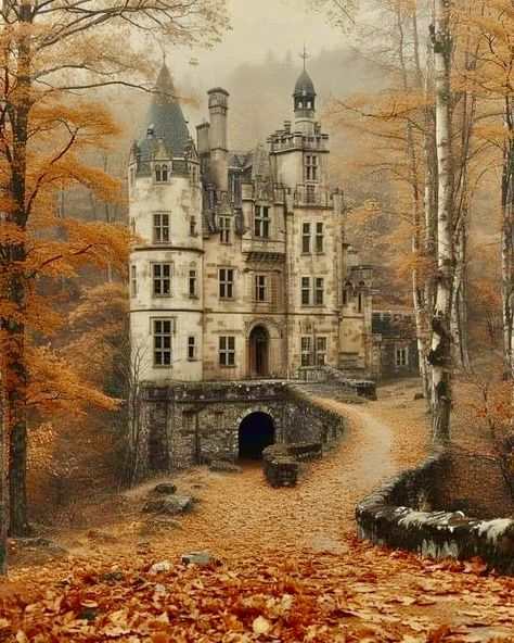 Haunted House Pictures, Old Abandoned Buildings, Creepy Houses, Old Abandoned Houses, Castle Aesthetic, Dream Mansion, Old Mansions, Abandoned Mansions, Fantasy House