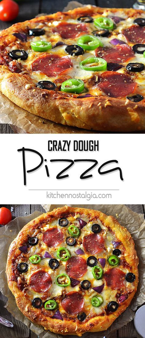 Dough Pizza Recipe, Pizza Stone Recipes, Crazy Dough, Pizza Dough From Scratch, Kitchen Nostalgia, Dough Pizza, Calzone Pizza, Best Pizza Dough, Pizza Sauce Homemade