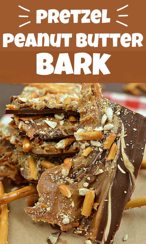 Peanut Butter Pretzel Bark, No Bake Candy, Pretzel Bark Recipes, Playdough Homemade, Pretzel Candy, Caramel Pretzel Bark, Peanut Butter Bark, Pretzel Bark, Bark Recipes