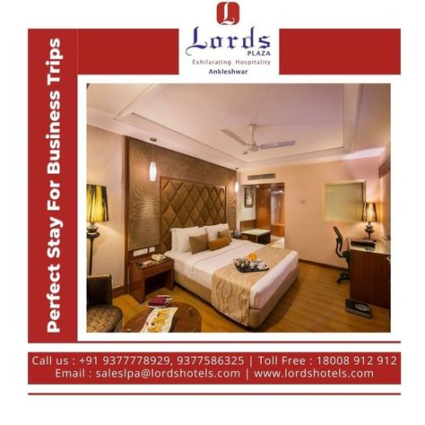 Plan your business trip and stay with us to experience the utmost luxury. Book your room now!! Call us : +91 9377778929/ 18008 912 912 Address: C 4/6, Old NH No.8, GIDC Ankleshwar - 393002, Gujarat. Lakshman Jhula, Hotel Marketing Design, Hotel Booking Website, Hotel Ads, Hotel Marketing, Poster Design Layout, Premium Hotel, Quick Getaway, Hotel Chain