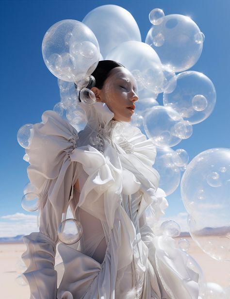 Dancing in the Dreamy Bubbles Artist: @letsuego Editor-in-chief: @zzz_marina #marikamagazine #fashionmagazine #professionalphoto #professionalphotography #magazinecover #publishedphoto #aifashion #aiwoman Bubbles Outfit, Bubbles Photoshoot, Bubbles Costume, Bubble Fashion, Bubble Costume, Bubble Outfit, Octopus Garden, Mami Wata, Bubble Clothes