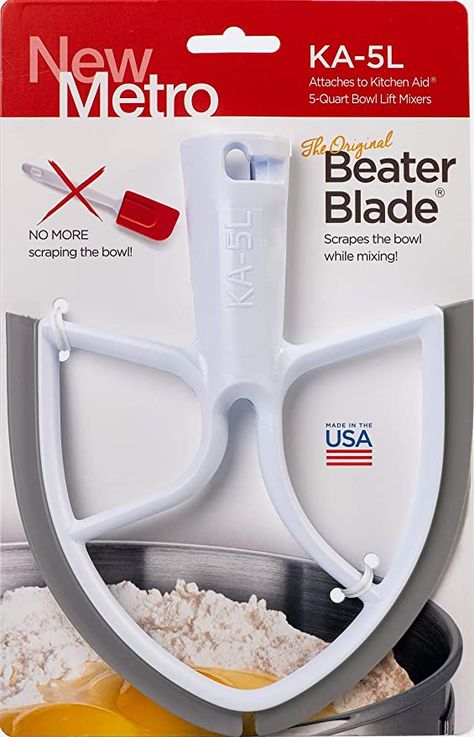 Amazon.com: Original Beater Blade for 5-Quart KitchenAid Bowl Lift Mixer, White, Made in the USA: Electric Mixer Replacement Parts: Kitchen & Dining Kitchenaid Bowl, Metro Design, Bowl Scraper, Mixer Attachments, Stand Mixers, Kitchenaid Stand Mixer, Electric Mixer, Super Bowl Food, Stand Mixer