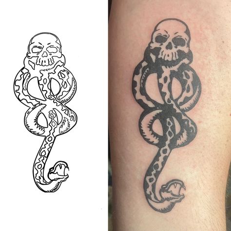 Dark Mark Tattoo, Harry Potter Dark Mark, Tattoo Harry Potter, Dark Mark Tattoos, Potter Tattoo, Mark Tattoo, Harry Potter Tattoo, Harry Potter Tattoos, Elephant Tattoos