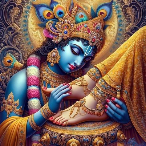 Radha Rani Charan, Little Kanha Ji Images, Krishna Tattoo, Radhe Krishna Wallpapers, Krishna Hd, Lord Krishna Hd Wallpaper, Lord Ganesha Paintings, Radha Krishna Wallpaper