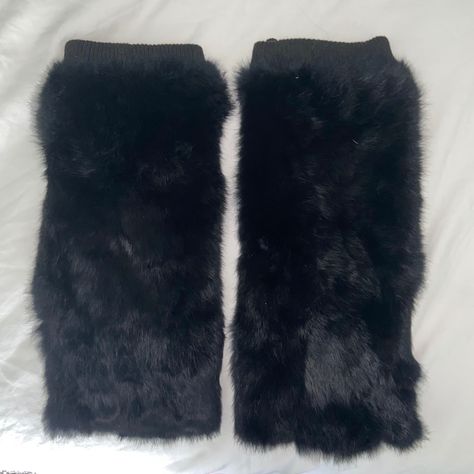 Black Fur Leg Warmers. Lined Real Fur. Draw Sting On Top That Keeps Them In Place. New Without Tags. Cheetah Ears, Fluffy Leg Warmers, Black Leg Warmers, Fur Leg Warmers, Ugg Boots Classic Short, Fur Top, Ugg Classic Short, Faux Leather Biker Jacket, Brown Wallet