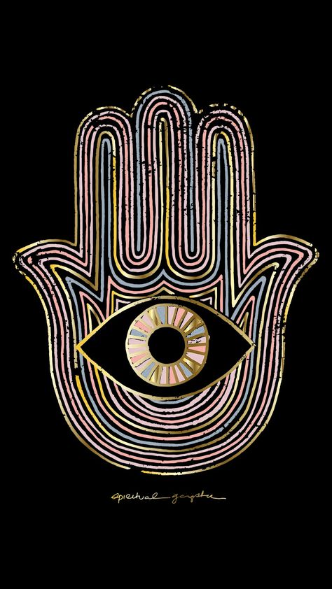 Wallpaper Evil Eye, Hamsa Art, Hand Wallpaper, Arte Yoga, Evil Eye Art, Eye Illustration, Fatima Hand, Eyes Wallpaper, Witchy Wallpaper