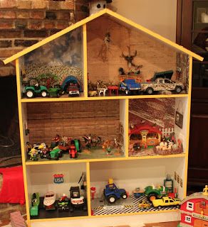 BoyHouse- a "dollhouse" for boys! Dollhouse For Boys, Doll House For Boys, Boys Playhouse, House Makeover, Dollhouse Projects, Toy House, Doll Beds, Love My Kids, Boys Playing