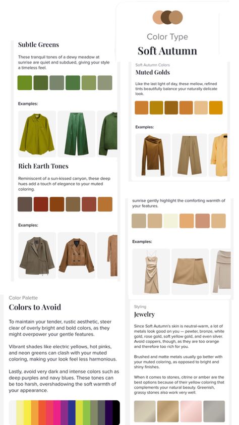 Soft Autumn Capsule, Soft Autumn Capsule Wardrobe, Soft Autumn Color Palette Outfits, Autumn Color Palette Outfits, Shaded Summer, Autumn Capsule Wardrobe, Autumn Story, Outfits Herbst, Soft Autumn Color Palette