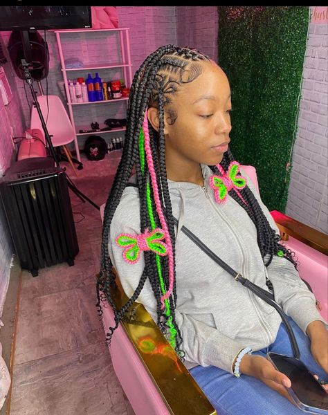 3d Braids, Black Kids Braids Hairstyles, Short Box Braids Hairstyles, Pretty Braids, Kids Braids, Sleek Ponytail Hairstyles, Big Box Braids Hairstyles, Feed In Braids Hairstyles