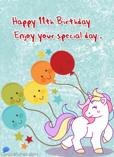 Happy 11th Birthday, Messages Quotes, Birthday Wishes Cards, Wishes Messages, 11th Birthday, Funny Messages, Birthday Wishes, Special Day, Boy Or Girl