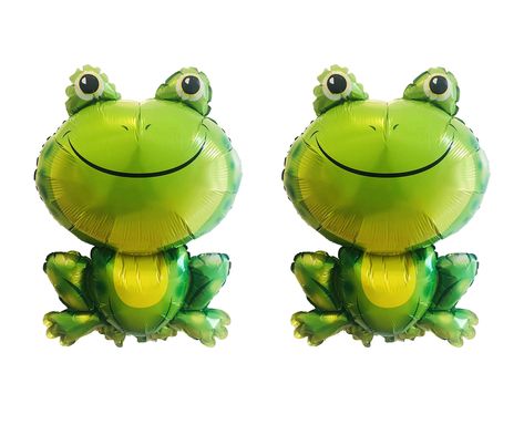 PRICES MAY VARY. Package included: 2 Pcs Frog Balloons. Material: High Quality Foil. Strong And Long Lasting, Support Helium Or Air. Can Reuse. Size: 35.4 ✖ 21.6 Inch, 90 ✖ 55cm. These Frog Balloons Will Perfectly Decorate Your Birthday Party, Graduation Ceremony, Sunny Summer Day Theme Party, Baby Shower, Wedding And Other Cheerful Occasions, Giving a deep impression to everyone. Our Aluminum Foil Balloons Are Auto-seal, Easy To Use. If You Experience An Issue With Your Product, Get In Touch Wi Frog Party Theme, Frog Party Decorations, Animal Themed Party, Frog Baby Showers, Frog Birthday Party, Party Wedding Favors, Frog Birthday, Balloons For Birthday, Baby Frog