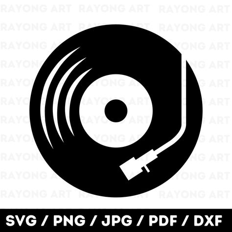 Record Png, Png Music, Music Clipart, Silhouette Vinyl, Scroll Saw, Vinyl Record, Cricut Silhouette, Digital Download Etsy, Vinyl Records