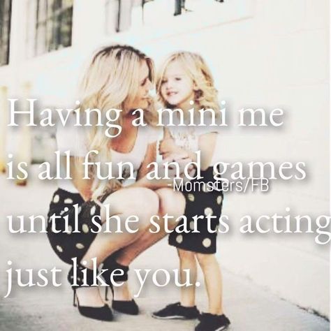 Mini me Mommy Daughter Quotes, Daughter Quotes Funny, Quotes Daughter, Child Quotes, Marley Quotes, Mom Quotes From Daughter, Liver Care, Birthday Daughter