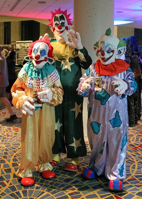 Killer Clowns From Outer Space Costumes, Outer Space Costumes, Outer Space Costume, Killer Klowns From Outer Space, Space Costumes, Killer Clown, Matching Halloween Costumes, Clown Halloween, Barney & Friends