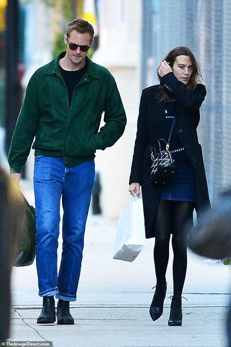 Reunited? On-off couple Alexa Chung and Alexander Skarsgård set tongues wagging about a po... Alexa Chung Alexander Skarsgard, Alex Skarsgard, Viking King, Couple Set, Alexander Skarsgård, Style Muse, Alexander Skarsgard, Wild Heart, Alexa Chung