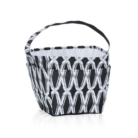 Creative Caddy in Black Links for $25 - What will you keep in your caddy? Four pockets plus one large open compartment fit school supplies, beauty products or small toys. And it’s great for gifts – just don’t forget to personalize! Via @thirtyonegifts Picnic Caddy, Snack Basket, Organizing Utility Tote, Basket Picnic, Thirty One Totes, Utility Tote Bag, Large Utility Tote, Tote Organization, Leather Tote Purse