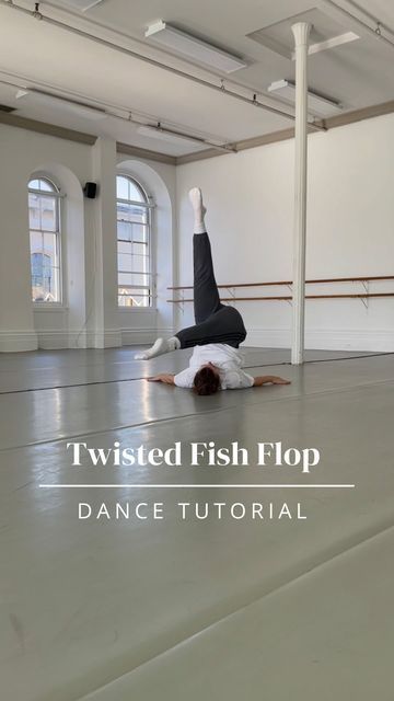 AJ on Instagram: "a little twist on a classic 🌪️🐟 who wants to see more fish flop variations? . . *Disclaimer: Perform these actions at your own risk. Consult with your doctor before any physical activity. Use your best judgement and understand that you should already have an understanding of proper form and technique established / how to protect yourself. This applies to “Easy” or “Beginner” skills as well. . . #fishflop #floorwork #floorworktechnique #floorworkdance #dance #dancers #contempo Fish Flop Dance, Fish Flop Tutorial, Acro Skills, Dance Tricks, Acro Dance, Teaching Outfits, Acro Yoga, Dance Tips, Modern Dance