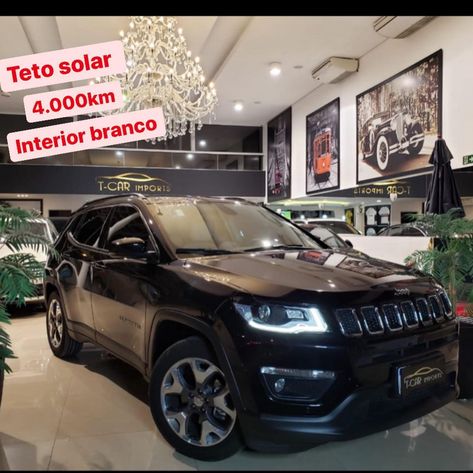 Tcar on Instagram: “JEEP COMPASS 2.0 16V FLEX LONGITUDE AUTOMÁTICA 2020 PRETA COM INTERNO BRANCO 4.000KM TETO-SOLAR / PACOTE PREMIUM R$124.900,00 #tcar…” Jeep Compass, Compass, Jeep, Suv Car, Solar, Suv, Vehicles, On Instagram, Instagram