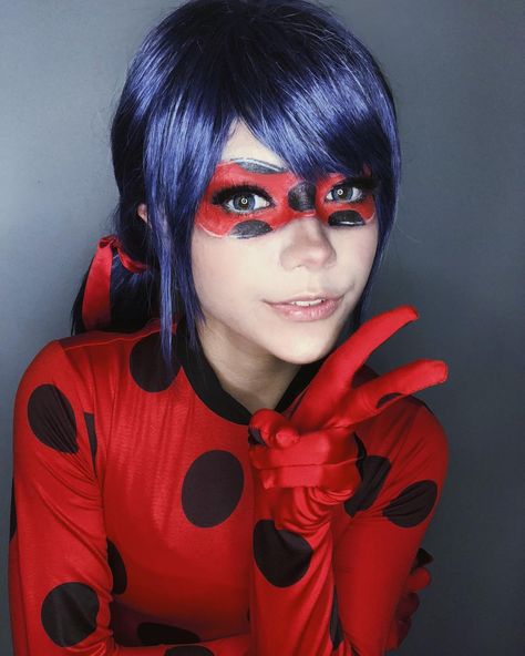 Here’s a Ladybug I’m not sure I ever posted? 😂 I’d like to do a proper photoshoot for this cosplay sometime soon, then likely retire it 😬👌 Lady Bug Makeup, Ladybug Makeup, Bug Makeup, Ladybug Cosplay, 2023 Ideas, Ladybug Costume, A Ladybug, Rwby Anime, Birthday Dinner