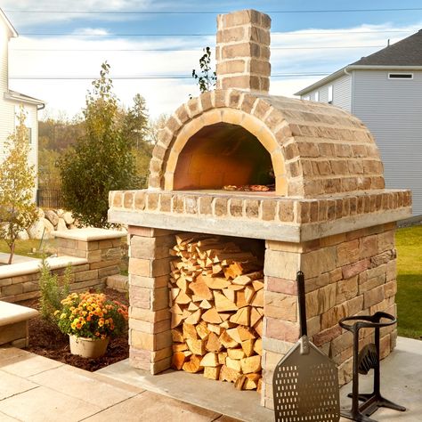 Stylish Kitchen Ideas, Waterfall Project, Simple Outdoor Kitchen, Swing Set Diy, Log Planter, Brick Pizza Oven, Concrete Retaining Walls, Brick Arch, Waterfalls Backyard