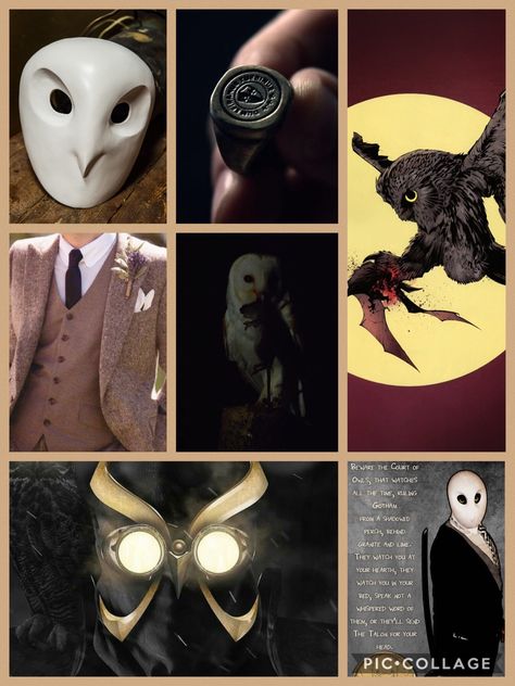 Court Of Owls Aesthetic, Court Of Owls Art, Batman Court Of Owls Wallpaper, Batman Owl Court, Scarecrow Batman Aesthetic, Gotham Knights Court Of Owls, Court Of Owls Mask, Court Of Owls Talon, Talon Dc