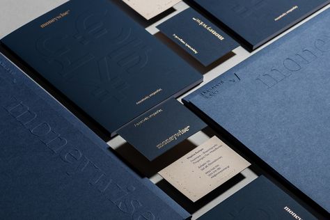 Moneywise brand identity on Behance Navy Blue Branding, Jewellery Branding, Corporate Brand Identity, Mr Cup, Corporate Stationery, Best Graphic Design, Luxury Branding Design, Letterpress Invitations, Stationary Design