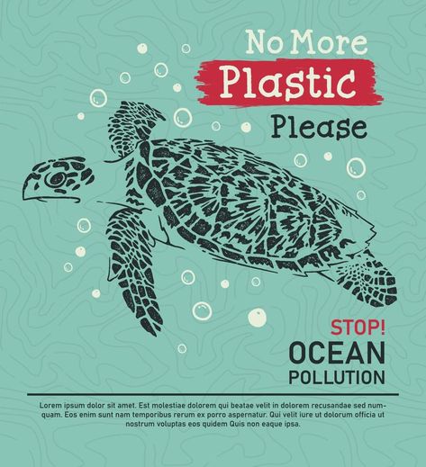 Sea turtle silhouette vector graphic illustration, no more plastic poster No More Plastic Poster, Plastic Illustration, Sea Turtle Silhouette, Plastic Poster, Turtle Silhouette, Ocean Pollution, Vector Drawing, Poster Poster, Sea Turtle