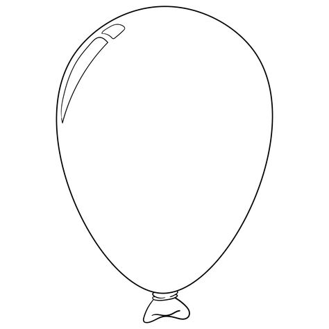 Balloon Cut Out Template Balloon Template Free Printable, Ballon Template, Balloon Outline, Balloon Stencil, Peppa Pig Cupcake Topper, Balloon Printable, Exercises For Seniors, Rebus Puzzles, Chair Pose Yoga