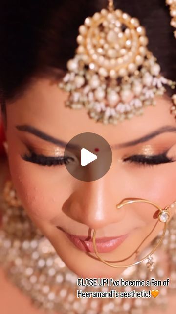 Rakhi thakur on Instagram: "This song 🧡✨✨  MUA RAKHI, what are your thoughts🤩 And for my lovely clients, if you’re looking for a similar subtle yet striking look for your special day , hit the DMs! #DuskyMakeup #Sabyasachilnspired #heeramandi #heeramandimakeuplook (Heeramandi, Heeramandi makeup look, sabyasachi makeup look, lahore, indian makeup artist, trending reels, explore, paasa, tika, nude makeup glam, bridal makeup, indian brides, delhi makeup artist)" Heeramandi Makeup, Heeramandi Look, Bridal Makeup Images Indian, Sabyasachi Makeup, Nude Makeup Looks Indian, Bridal Makup, Bridal Makeup Indian, Glam Bridal Makeup, Makup Looks