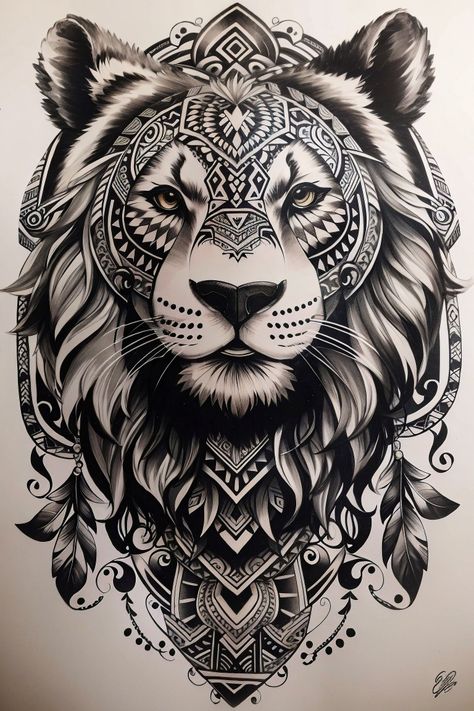 Ai tattoo design Black And White Tiger Tattoo, Tattoo Leo, Mandala Tattoo Shoulder, White Tiger Tattoo, Celtic Sleeve Tattoos, Beautiful Angel Tattoos, Polynesian Tattoo Sleeve, Christ Tattoo, Black Hd Wallpaper